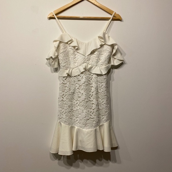 Two Sisters the Label White Lace Lizzie Bodycon Mini Dress - Picture 1 of 4